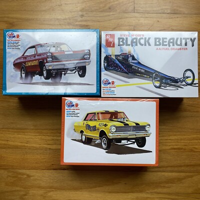 AMT Mercury Cyclone Eliminator II/Dyno Don, Black Betty, and funny car Chevy II
