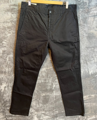 Levis Chino Hose Herren W33 L30 Schwarz Slim Freizeithose