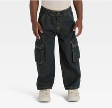    Cat  Jack Toddler Boy's Cargo Denim Pants Size 3T    
