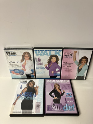 Leslie Sansone Lot of 5 Walking DVD s 5 Really Big Miles 5 Day Walk Plan 1 Mile
