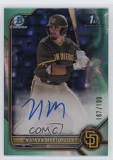 2022 Bowman Draft Chrome Pick Aqua Lava Refractor Nathan Martorella Auto 3hd