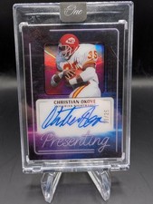 2023 Panini One - Christian Okoye Autograph #182 Presenting Red Color Match #/25