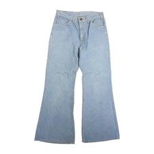 Vintage Levi's White Tab Bell Bottom Flare Denim Jeans Pants Size 30 X 30