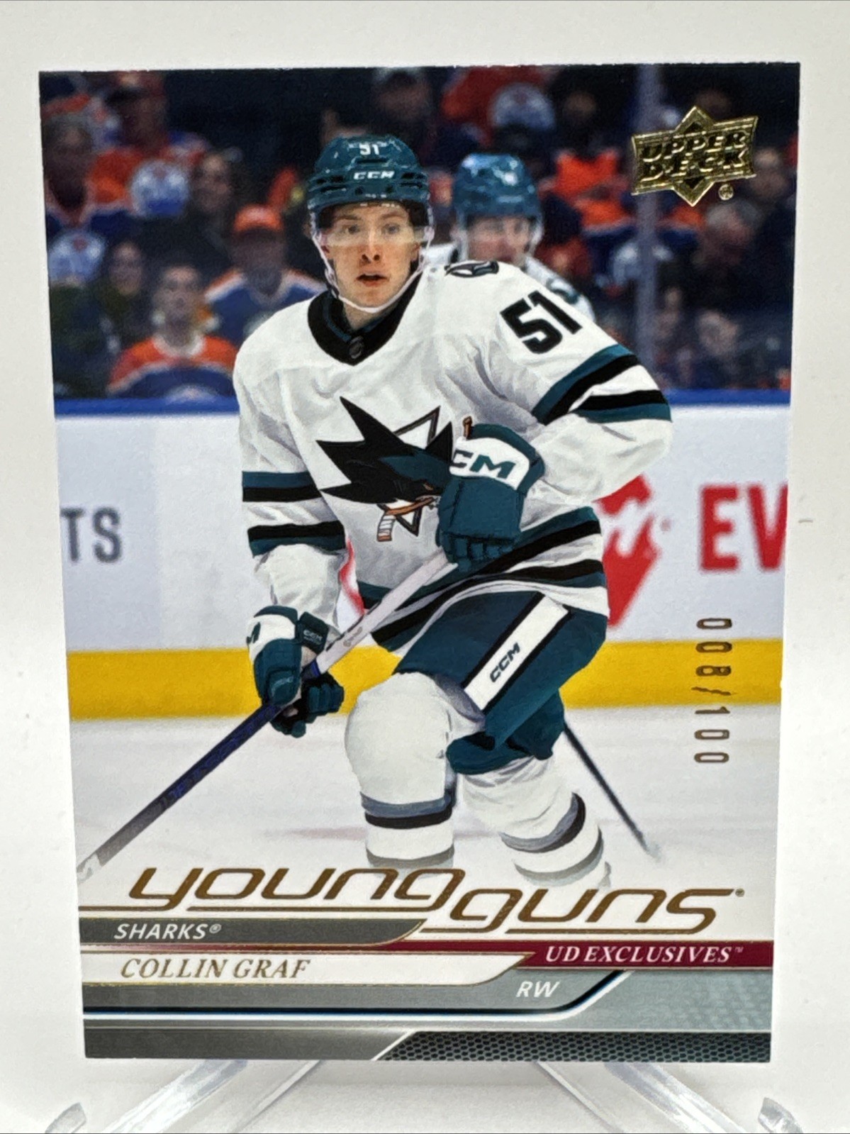 2024-25 Upper Deck Series 1 Young Guns Exclusives Collin Graf #223 /100