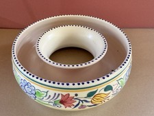 POOLE Pottery POSY Vase Floral Pattern B/N Dia 6.5" 16.5cms