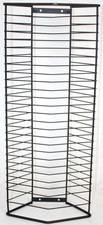 28 DVD Game Storage Tower Rack Steel Wire Stand Black 20  Wall Mount or Tabletop