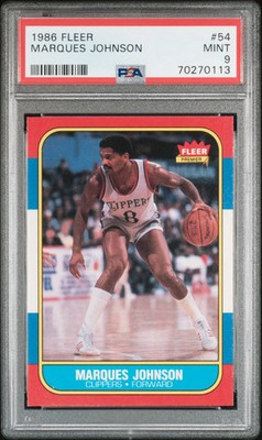 1986 Fleer Marques Johnson #54 PSA 9