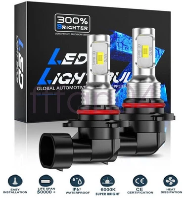 2x H8 H9 H11 LED Car Headlight Fog Light Kit Canbus Error Free 6000K White Bulbs - Image 1 of 4