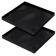 Teenyyou 2 Pcs 12" x 12" x 1" PTFE Solid Nonstick Oven Basket Trays