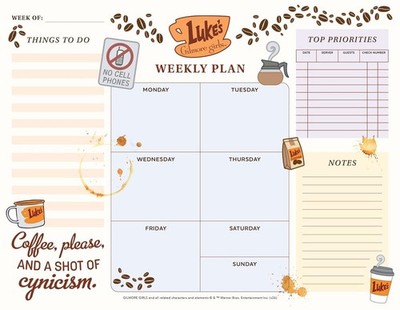Gilmore Girls Weekly Planner Notepad by Insight Editions Paperback Book