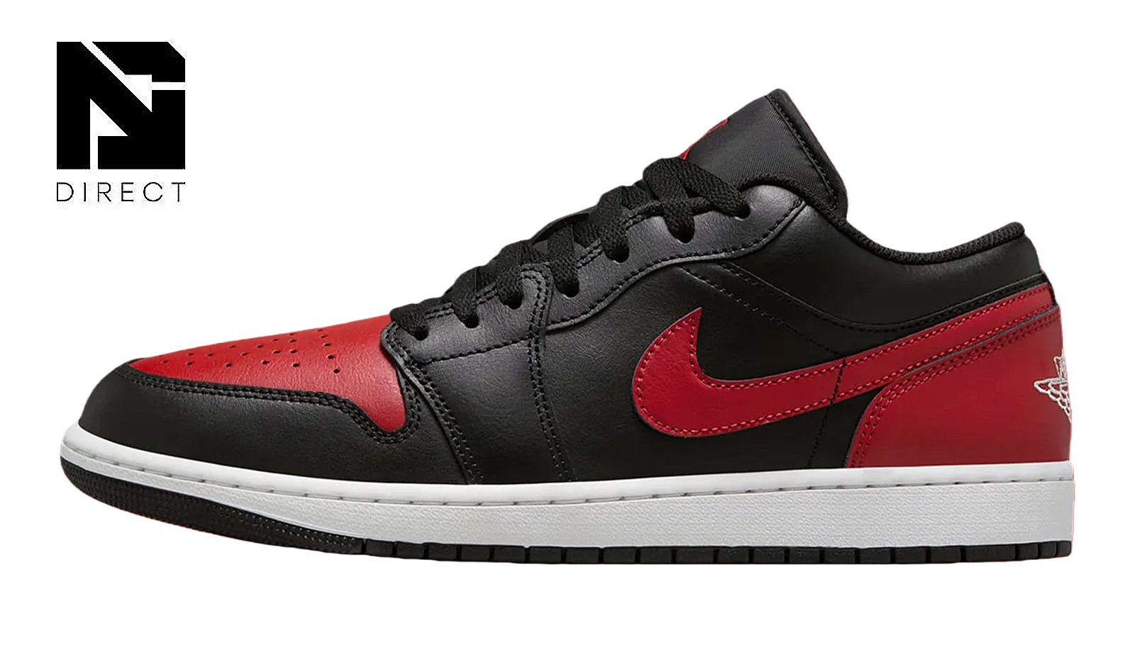 Brand New Nike Air Jordan 1 Low Bred Black Red White 553558-067 Men's Size