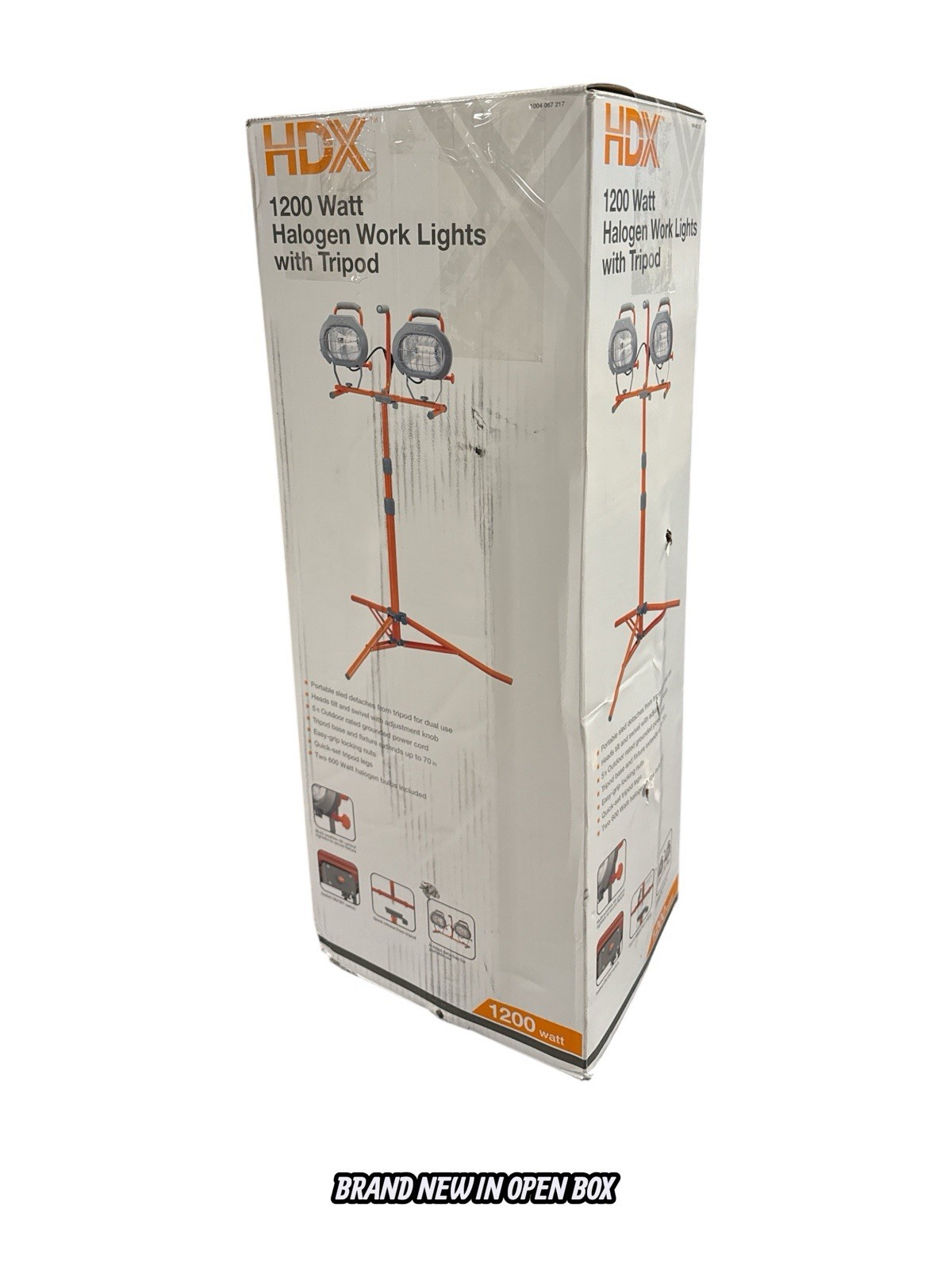 HDX 1200W Halogen Work Light Tripod Stand Adjustable Portable Jobsite Lamp 🔷