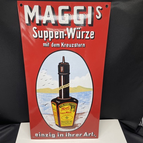 Wunderschönes Emailschild Maggi Suppen-Würze Ca 45cm X 25cm R/R3a - Bild 2 von 6