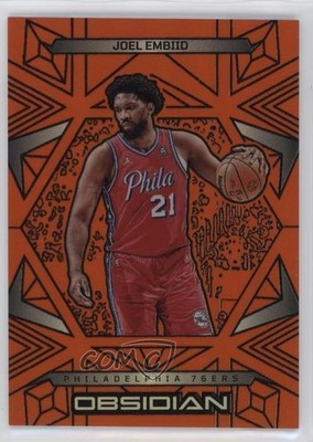 2024-25 Panini Obsidian Electric Etch Orange Flood 121/125 Joel Embiid #21 16q5