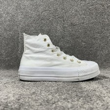 Converse Chuck Taylor All Star Lift Women s Sz 6 White Skate Platform Shoes Used