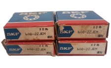 Lot of 4 BRAND NEW / SKF 608-2ZJEM / 8MM BORE / BALL BEARINGS / MADE IN ITALY