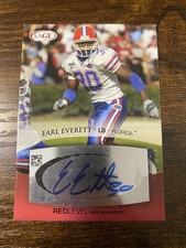 EARL EVERETT 2007 SAGE RED LEVEL ROOKIE AUTO CARD #A16 Florida Gators. rookie card picture