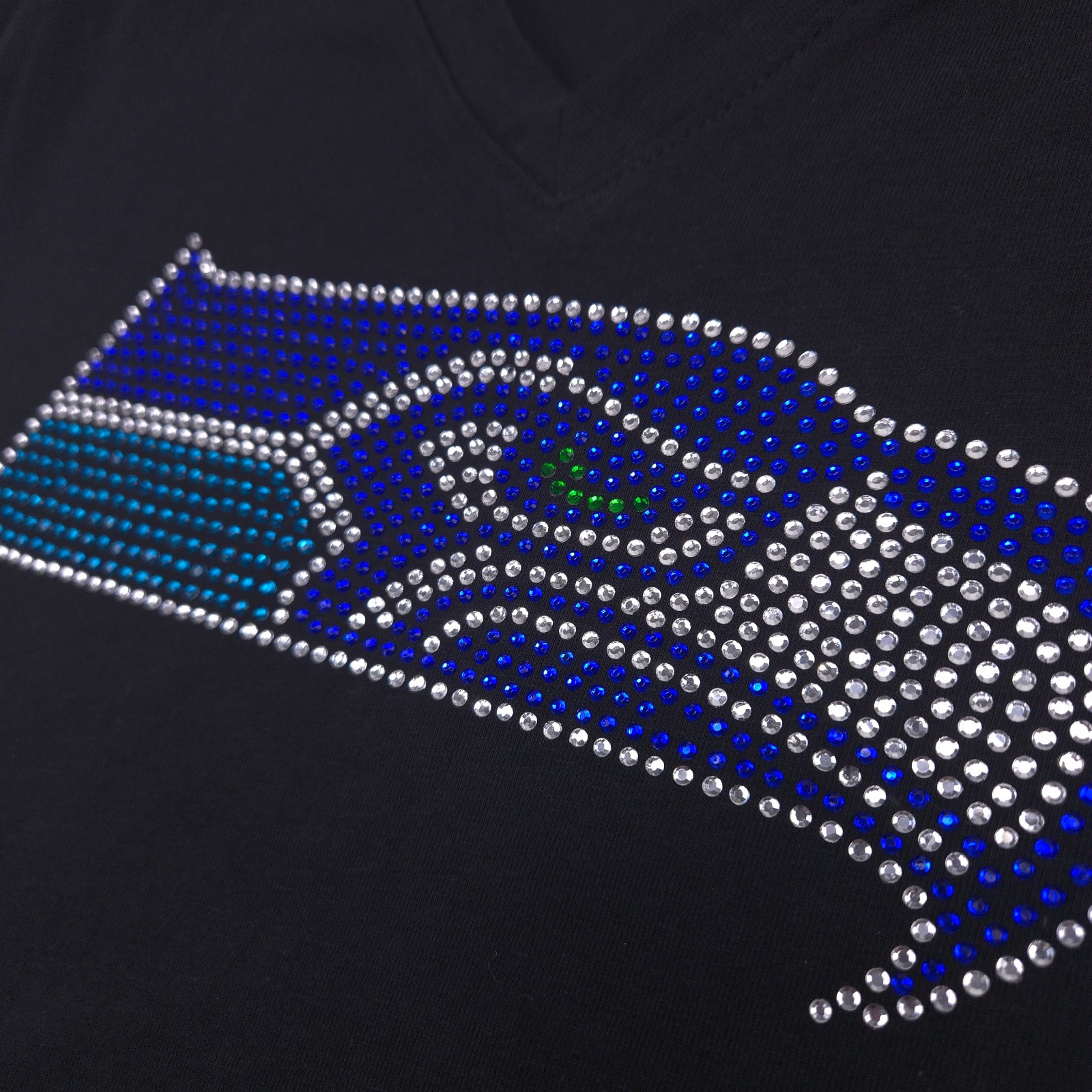Seattle Seahawks Rhinestone Cropped T-shirt