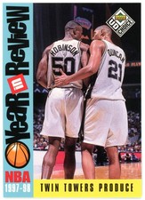 1998-99 UD Choice David Robinson & Tim Duncan Twin Towers * Spurs * Two HOFers!