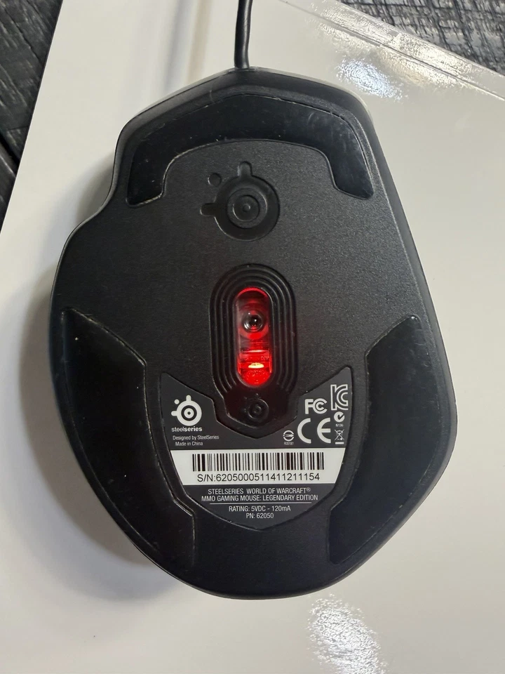 Mouse para juegos World of Warcraft WOW MMO edición legendaria serie acero Foto 2 de 3