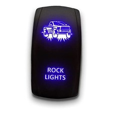 Rock Lights - - Laser Etched Toggle Switch 20A 12V - ROCK LIGHTS Pickup Blue
