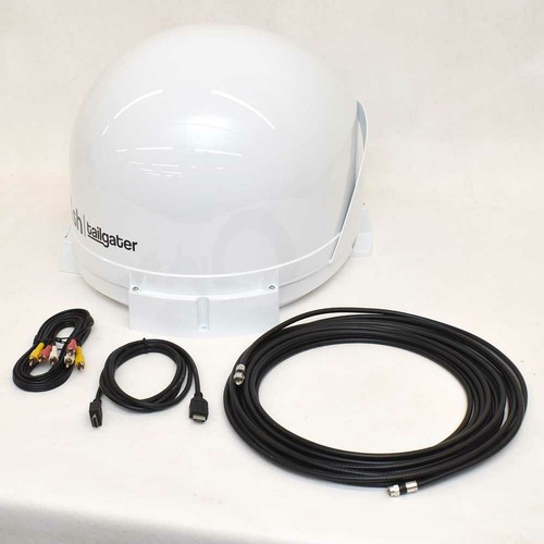 King DISH Tailgater 4 HDTV Satellite Antenna White Portable RV DT4400
