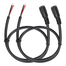 2pcs DC Power Pigtails Cable, Female 5.5mm x 2.1mm 50cm