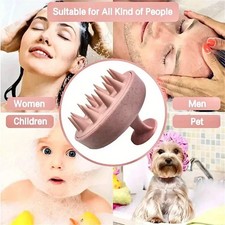 Silicone Scalp Massager Shampoo Brush Hair Scrubber Shower Body Wash Comb