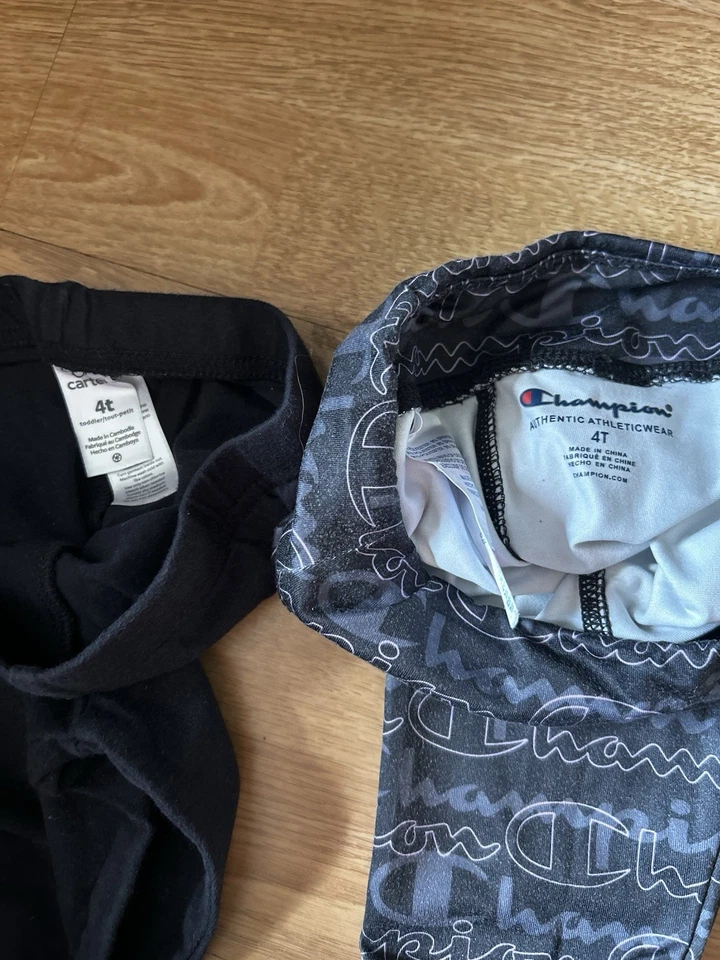 Champion and Carter’s Leggings Paquete Azul Marino y Negro, para Niñas, Talla 4T Foto 3 de 4