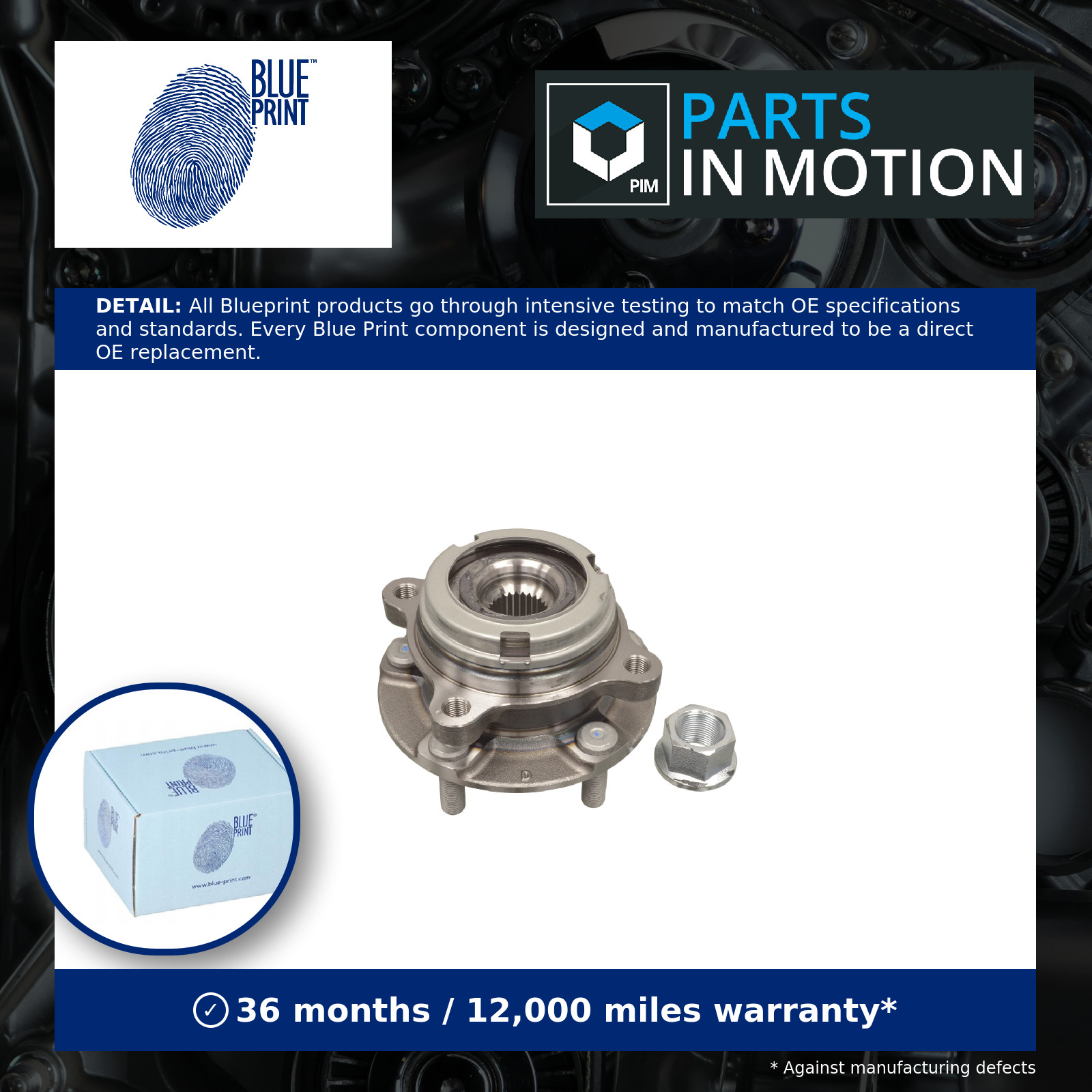 Wheel Bearing Kit Front ADN18271 Blue Print 40202JF00A 40202JF00AS1 40202KB50A