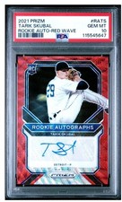 Tarik Skubal RC Auto 2021 Prizm Red Wave/75-PSA GEM MINT 10..Population 1 Only!!
