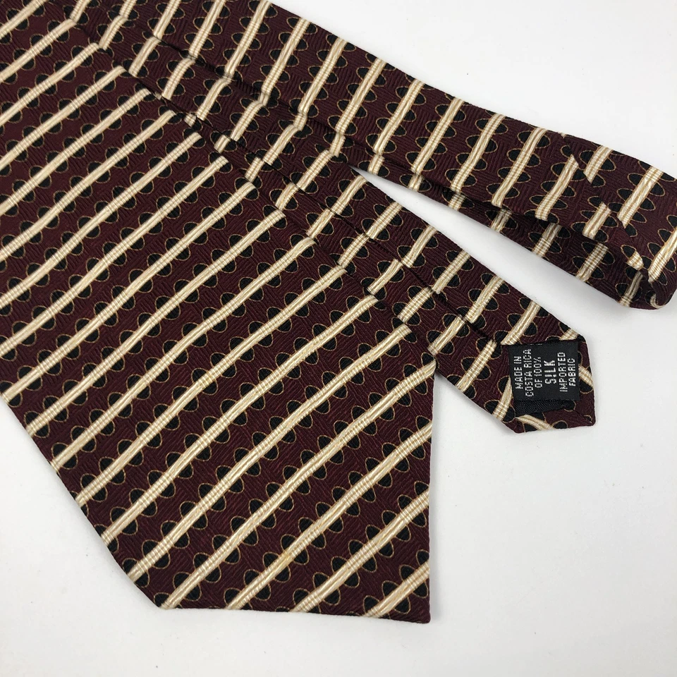 Corbata Bill Blass Borgoña Rayas 56" 4" Foto 2 de 4