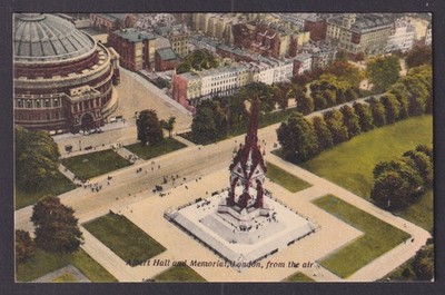 Vintage Postcard England London Albert Hall and Memorial 1921