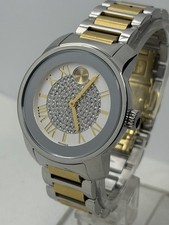 Movado Bold Luxe Women's Crystal Dial Two Tone 32mm SSteel Swiss Watch 3600256