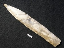 RARITÀ! PUGNALE CON MANICO!!PARZIALMENTE LUCIDATO!! FLINT NEOLITICO ETÀ DELLA PIETRA DANESE 148mm