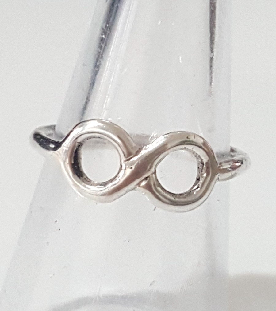 Fabulous Solid Infinity Band Ring 925 Silver Size… - image 15