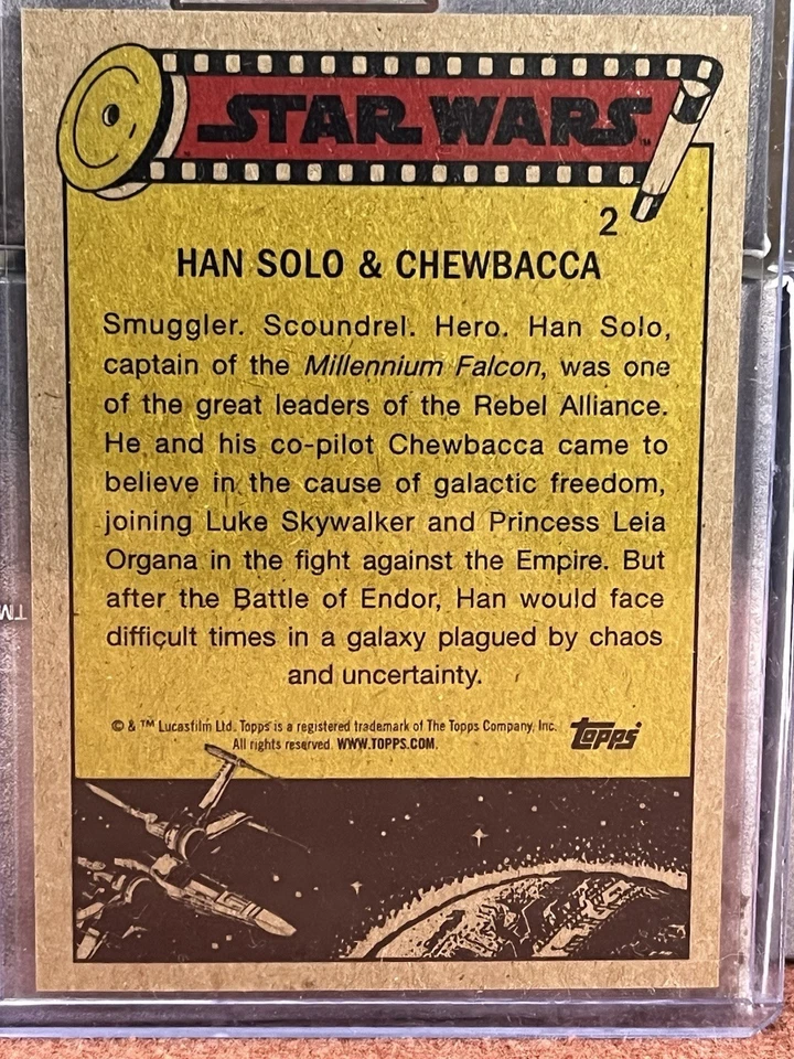 Han Solo & Chewbacca 2018 Topps Star Wars #2 SDCC Promo 016/199 - Image 2 of 4