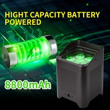 LED Par Light 6 18W RGBWA UV 6in1 Uplight BatteryPowered App DMX Remote Control