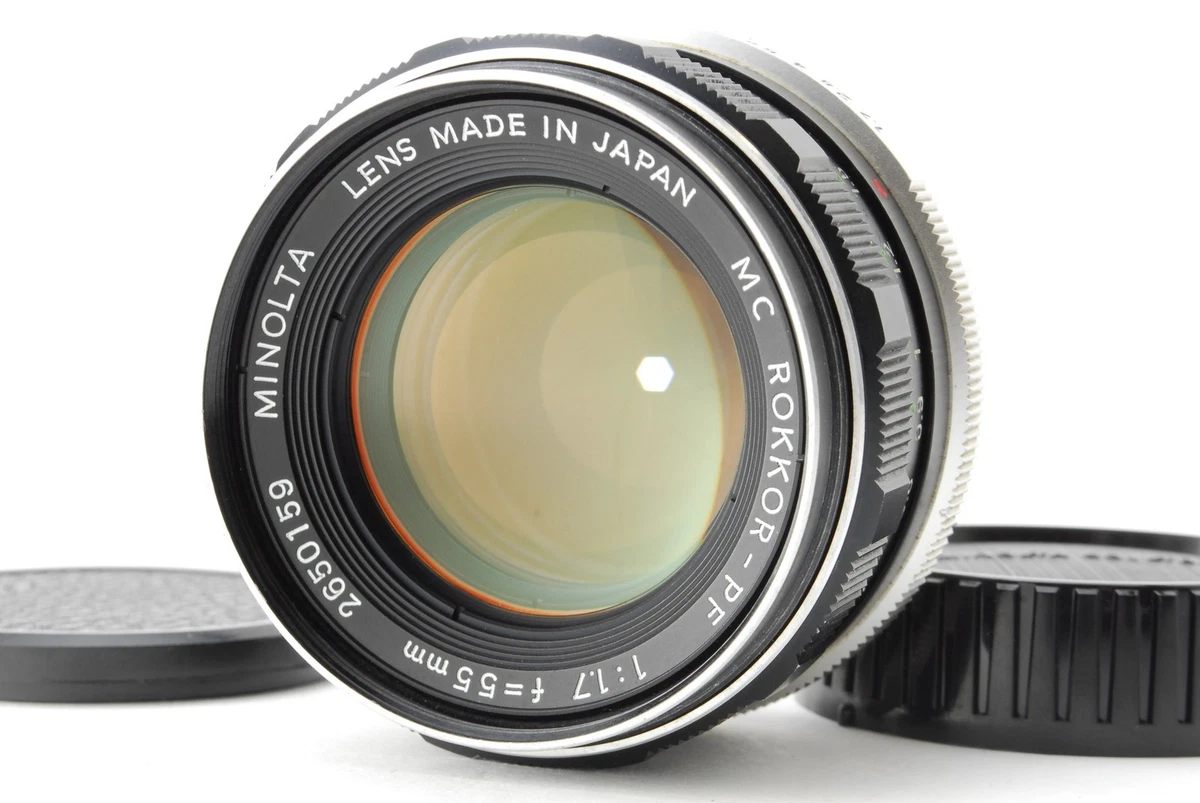 Minolta Rokkor PF 55mm Focal Camera Lenses f/1.7 Maximum Aperture