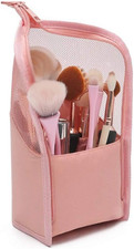 Makeup Brush Organizer Bag Travel Artist Brushes Holder Stand-up Makeup Cup Wate