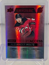 Alexander Holtz New Jersey Devils 2021-22 Credentials Red Debut Ticket /199 #139
