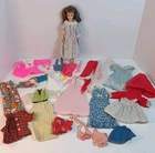 VINTAGE Barbie CUZ FRANCIE HEAD & SKIPPER BODY + LOT OF OLD CLOTHES  DOLL MATTEL