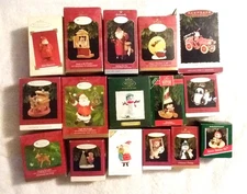 Assorted Hallmark Keepsake Christmas Ornaments, Lot of 16-See Description