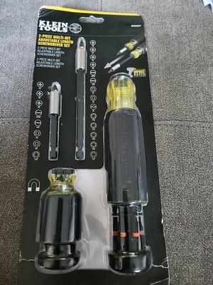 Klein Tools 2-Piece Multi-Bit Adjustable Length Screwdriver Set 32300HDVP NEW