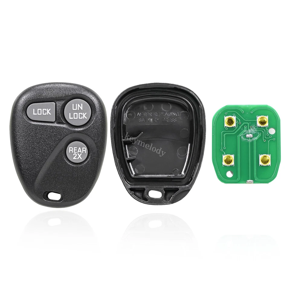 2Pcs For 1997 1998 1999 GMC Yukon Keyless Entry Remote Key Fob 3 Button ABO1502T - Image 2 of 4