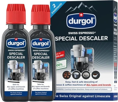Durgol Swiss Espresso, Descaler and Decalcifier 4.2 Fluid Ounces (Pack of 2)