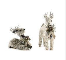 Mackenzie childs Courtly Noel Metallic Deer, Set of 2