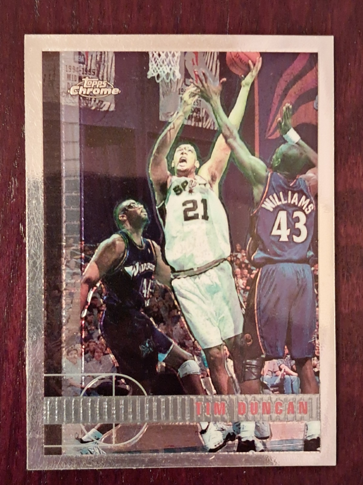 1997-98 Topps Chrome Tim Duncan Rookie Rookie Card #115 Spurs