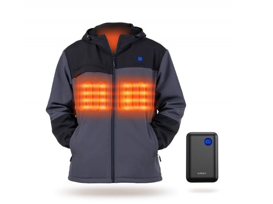 КУРТКА С ПОДОГРЕВОМ IUREK ДЛЯ МУЖЧИН И ЖЕНЩИН СО СЪЕМНЫМ КАПЮШОНОМ - РАЗМЕР МУЖСКОЙ M - СЕРЫЙ 15790₽