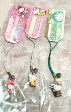 Unopened Hello Kitty Strap Local Limited Netsuke SanRIO Set of 3  